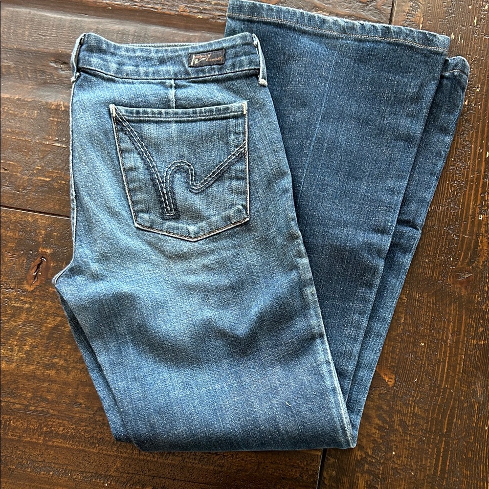 Citizens of Humanity Women’s Blue Denim Jeans - Classic wide Leg